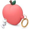 imageelago Peach Case Compatible with Apple AirPods Pro Case 3D Cute Design Case Cover with Keychain Supports Wireless Charging Peach US Patent RegisteredRed