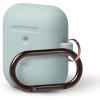 imageelago Silicone Case with Keychain Compatible with Apple AirPods 2 Wireless Charging Case Front LED Visible AntiSlip Coating Inside Premium Silicone BlackBaby Mint