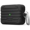 imageelago Suit Case Compatible with AirPods Pro Case Black  Premium Silicone Shock Absorbing Drop Protection Supports Wireless Charging Adhesive Tapes IncludedBlack
