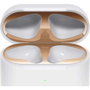 imageelago AirPods 2 Dust Guard Rose Gold 2 Sets DustProof Metal Cover Luxurious Finish Watch Installation Video  Compatible with Apple AirPods 2 Wireless Charging Case US Patent RegisteredRose Gold