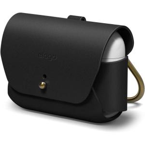 imageelago Leather Case Compatible with AirPods Pro 2 Generation and AirPods Pro Case  Genuine Leather case with Keychain Luxurious Colors Brass Ring Holder Great Protection BrownBlack