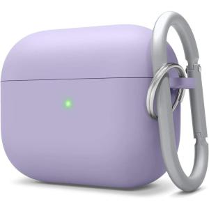 imageelago Liquid Silicone Case Compatible with AirPods Pro Case Cover  Keychain Included Triple Layer Protection Safeguard Design Supports Wireless Charging StoneLavender
