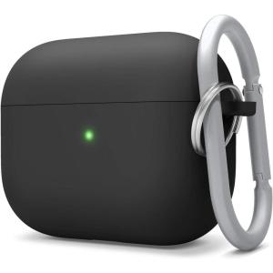 imageelago Liquid Silicone Case Compatible with AirPods Pro Case Cover  Keychain Included Triple Layer Protection Safeguard Design Supports Wireless Charging StoneBlack