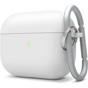 imageelago Liquid Silicone Case Compatible with AirPods Pro Case Cover  Keychain Included Triple Layer Protection Safeguard Design Supports Wireless Charging StoneWhite