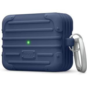 imageelago Suit Case Compatible with AirPods Pro Case Black  Premium Silicone Shock Absorbing Drop Protection Supports Wireless Charging Adhesive Tapes IncludedJean Indigo