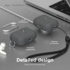 imageelago Compatible with AirPods Pro 2 Case 2022 Silicone Case with Keychain Front LED Visible Supports Wireless Charging LavenderDark Grey