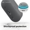 imageelago Compatible with AirPods Pro 2 Case 2022 Silicone Case with Keychain Front LED Visible Supports Wireless Charging LavenderDark Grey