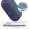 imageelago Compatible with AirPods Pro 2 Case 2022 Silicone Case with Keychain Front LED Visible Supports Wireless Charging LavenderJean Indigo