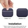 imageelago Compatible with AirPods Pro 2 Case 2022 Silicone Case with Keychain Front LED Visible Supports Wireless Charging LavenderJean Indigo