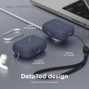 imageelago Compatible with AirPods Pro 2 Case 2022 Silicone Case with Keychain Front LED Visible Supports Wireless Charging LavenderJean Indigo
