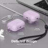 imageelago Compatible with AirPods Pro 2 Case 2022 Silicone Case with Keychain Front LED Visible Supports Wireless Charging LavenderLavender