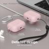 imageelago Compatible with AirPods Pro 2 Case 2022 Silicone Case with Keychain Front LED Visible Supports Wireless Charging LavenderLovely Pink
