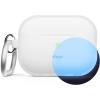 imageelago Compatible with AirPods Pro 2 Case 2022 Silicone Case with Keychain Front LED Visible Supports Wireless Charging LavenderNightglow Blue
