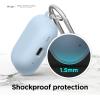 imageelago Liquid Hybrid Case Compatible with AirPods Pro 2nd Generation Case Cover  Compatible with AirPods Pro 2 Case Triple Layer Protection Keychain Included Dust Resistant Shockproof WhiteLight Blue