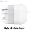 imageelago Liquid Hybrid Case Compatible with AirPods Pro 2nd Generation Case Cover  Compatible with AirPods Pro 2 Case Triple Layer Protection Keychain Included Dust Resistant Shockproof WhiteWhite