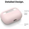 imageelago Liquid Silicone Case Compatible with AirPods Pro Case Cover  Triple Layer Protection Safeguard Design Supports Wireless Charging Visible LED Light MintPink