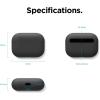 imageelago Liquid Silicone Case Compatible with AirPods Pro Case Cover  Triple Layer Protection Safeguard Design Supports Wireless Charging Visible LED Light MintBlack