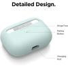 imageelago Liquid Silicone Case Compatible with AirPods Pro Case Cover  Triple Layer Protection Safeguard Design Supports Wireless Charging Visible LED Light MintMint