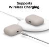 imageelago Liquid Silicone Case Compatible with AirPods Pro Case Cover  Triple Layer Protection Safeguard Design Supports Wireless Charging Visible LED Light MintStone