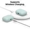 imageelago Liquid Silicone Case Compatible with AirPods Pro Case Cover  Triple Layer Protection Safeguard Design Supports Wireless Charging Visible LED Light MintMint