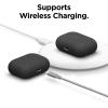 imageelago Liquid Silicone Case Compatible with AirPods Pro Case Cover  Triple Layer Protection Safeguard Design Supports Wireless Charging Visible LED Light MintBlack