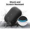 imageelago Liquid Silicone Case Compatible with AirPods Pro Case Cover  Triple Layer Protection Safeguard Design Supports Wireless Charging Visible LED Light MintBlack