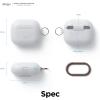 imageelago Silicone Case Compatible with AirPods 3rd Generation Case  Compatible with AirPods 3 Cover Carabiner Included Supports Wireless Charging Shock Resistant Full Protection Jean IndigoNightglow Blue