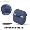 imageelago Silicone Case Compatible with AirPods 3rd Generation Case  Compatible with AirPods 3 Cover Carabiner Included Supports Wireless Charging Shock Resistant Full Protection Jean IndigoJean Indigo