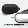 imageelago Silicone Case Compatible with AirPods 3rd Generation Case  Compatible with AirPods 3 Cover Carabiner Included Supports Wireless Charging Shock Resistant Full Protection Jean IndigoBlack