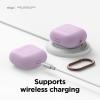 imageelago Silicone Case Compatible with AirPods 3rd Generation Case  Compatible with AirPods 3 Cover Carabiner Included Supports Wireless Charging Shock Resistant Full Protection Jean IndigoLavender