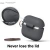 imageelago Silicone Case Compatible with AirPods 3rd Generation Case  Compatible with AirPods 3 Cover Carabiner Included Supports Wireless Charging Shock Resistant Full Protection Jean IndigoDark Grey
