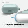 imageelago Silicone Case Compatible with AirPods 3rd Generation Case  Compatible with AirPods 3 Cover Carabiner Included Supports Wireless Charging Shock Resistant Full Protection Jean Indigomint green