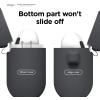 imageelago Silicone Case Compatible with AirPods 3rd Generation Case  Compatible with AirPods 3 Cover Carabiner Included Supports Wireless Charging Shock Resistant Full Protection Jean IndigoDark Grey