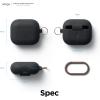 imageelago Silicone Case Compatible with AirPods 3rd Generation Case  Compatible with AirPods 3 Cover Carabiner Included Supports Wireless Charging Shock Resistant Full Protection Jean IndigoBlack