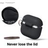 imageelago Silicone Case Compatible with AirPods 3rd Generation Case  Compatible with AirPods 3 Cover Carabiner Included Supports Wireless Charging Shock Resistant Full Protection Jean IndigoBlack