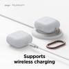 imageelago Silicone Case Compatible with AirPods 3rd Generation Case  Compatible with AirPods 3 Cover Carabiner Included Supports Wireless Charging Shock Resistant Full Protection Jean IndigoNightglow Blue