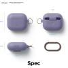 imageelago Silicone Case Compatible with AirPods 3rd Generation Case  Compatible with AirPods 3 Cover Carabiner Included Supports Wireless Charging Shock Resistant Full Protection Jean IndigoLavender Grey