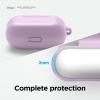 imageelago Silicone Case Compatible with AirPods 3rd Generation Case  Compatible with AirPods 3 Cover Carabiner Included Supports Wireless Charging Shock Resistant Full Protection Jean IndigoLavender