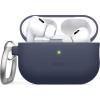 imageelago Compatible with AirPods Pro 2 Case 2022 Silicone Case with Keychain Front LED Visible Supports Wireless Charging LavenderJean Indigo