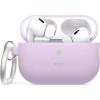 imageelago Compatible with AirPods Pro 2 Case 2022 Silicone Case with Keychain Front LED Visible Supports Wireless Charging LavenderLavender
