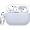 imageelago Compatible with AirPods Pro 2 Case 2022 Silicone Case with Keychain Front LED Visible Supports Wireless Charging LavenderLight Blue