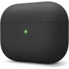 imageelago Liquid Silicone Case Compatible with AirPods Pro Case Cover  Triple Layer Protection Safeguard Design Supports Wireless Charging Visible LED Light MintBlack