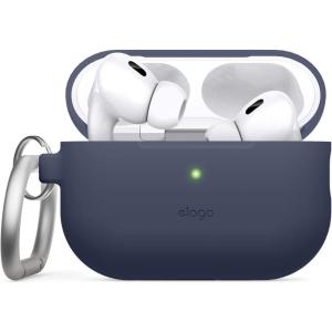 imageelago Compatible with AirPods Pro 2 Case 2022 Silicone Case with Keychain Front LED Visible Supports Wireless Charging LavenderJean Indigo