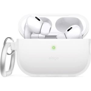 imageelago Compatible with AirPods Pro 2 Case 2022 Silicone Case with Keychain Front LED Visible Supports Wireless Charging LavenderNightglow Blue