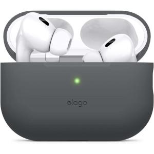 imageelago Compatible with AirPods Pro 2nd Generation Case 2022 Protective Silicone Case Compatible with Apple AirPods Pro 2 Front LED Visible Supports Wireless Charging Jean IndigoDark Grey