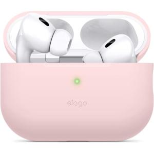 imageelago Compatible with AirPods Pro 2nd Generation Case 2022 Protective Silicone Case Compatible with Apple AirPods Pro 2 Front LED Visible Supports Wireless Charging Jean IndigoLovely Pink