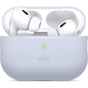 imageelago Compatible with AirPods Pro 2nd Generation Case 2022 Protective Silicone Case Compatible with Apple AirPods Pro 2 Front LED Visible Supports Wireless Charging Jean IndigoBright blue