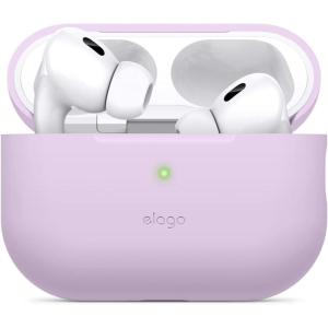 imageelago Compatible with AirPods Pro 2nd Generation Case 2022 Protective Silicone Case Compatible with Apple AirPods Pro 2 Front LED Visible Supports Wireless Charging Jean IndigoLavender