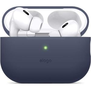 imageelago Compatible with AirPods Pro 2nd Generation Case 2022 Protective Silicone Case Compatible with Apple AirPods Pro 2 Front LED Visible Supports Wireless Charging Jean IndigoJean Indigo
