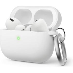 imageelago Liquid Hybrid Case Compatible with AirPods Pro 2nd Generation Case Cover  Compatible with AirPods Pro 2 Case Triple Layer Protection Keychain Included Dust Resistant Shockproof WhiteWhite